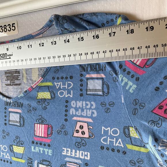 Secret Treasures Women Sleepwear Dress size 2X/3X (20w-24w) Coffee Knee Blue - Picture 2 of 6